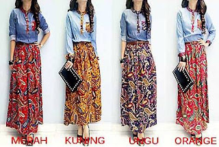 Foto Baju Batik Dress Kombinasi