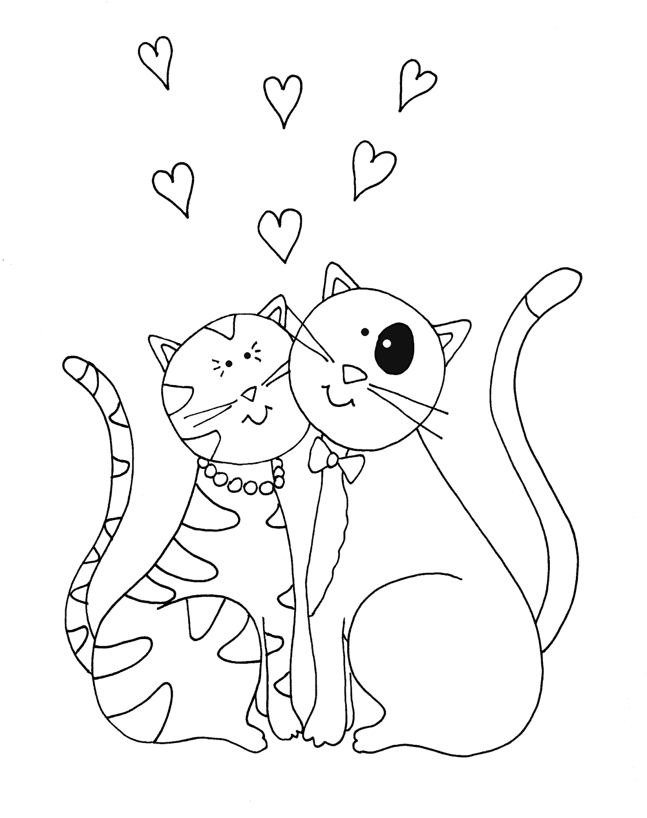 Download Free Dearie Dolls Digi Stamps: Valentine Cats