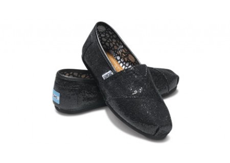 Glitter Toms on Eat Everyday  Toms Shoes  Black Glitter