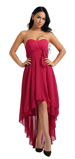 Beautiful Red Chiffon Bridesmaid Dresses