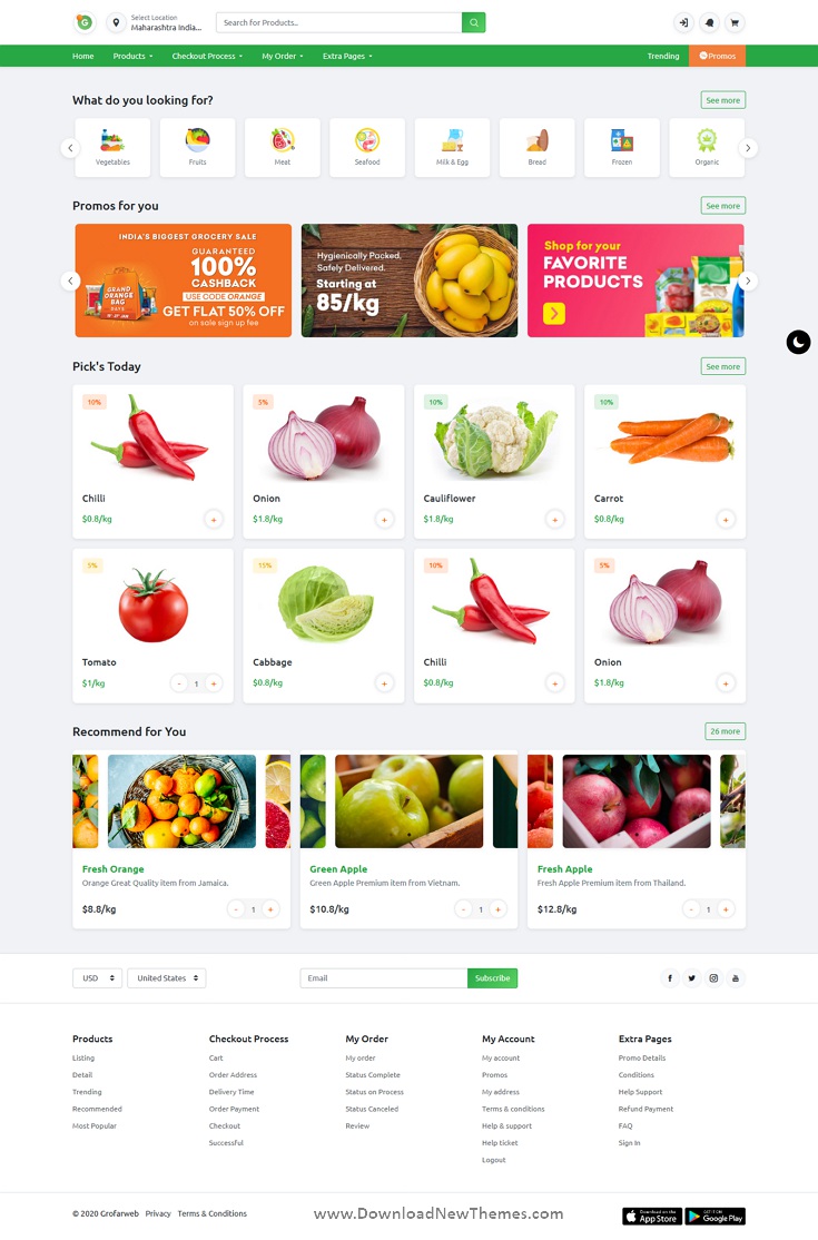 Online Grocery Supermarket HTML Template