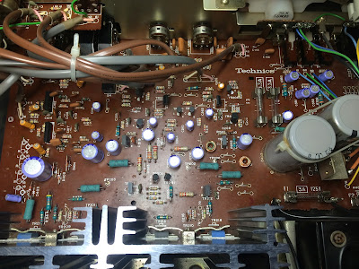 Technics SU-7300_Power amplifier board_before servicing