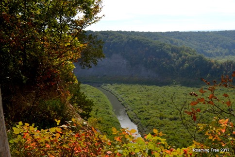 Narrow river in the base of the canyon