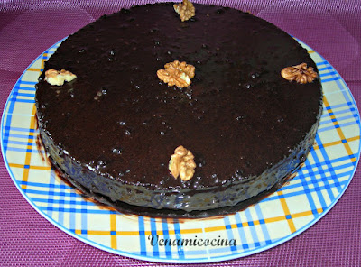 Tarta de chocolate y nueces