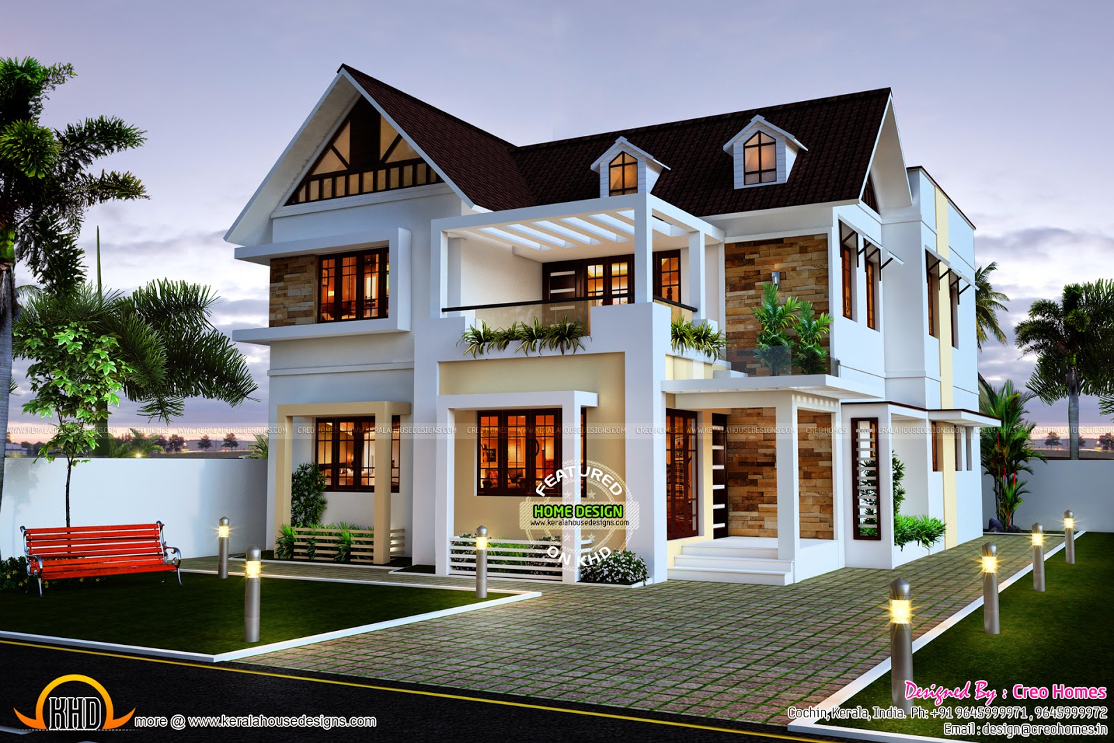 Very beautiful  4  bedroom  home  Kerala home  design  and 