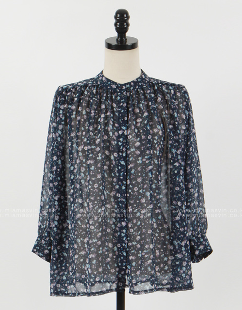 Printed Sheer Blouse