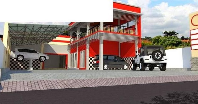 Jasa Desain  Ruko  Minimalis Modern Design 3D Tempat 