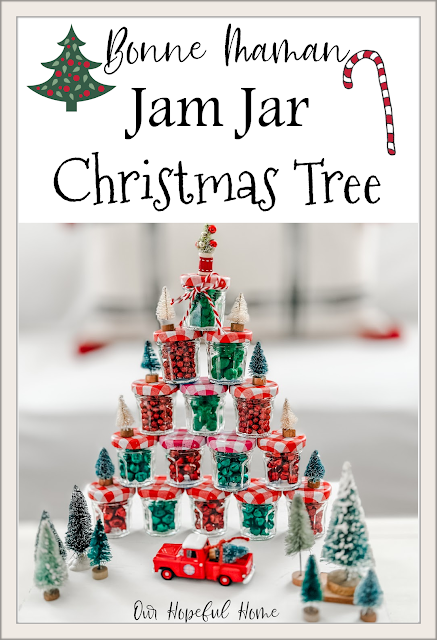 Bonne Maman mini jam jar Christmas tree