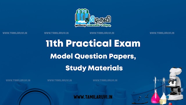 11th Botany Practical Exam Model Question Papers TM 2024
