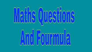 maths questions and fourmula