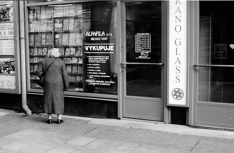 Stamps shop at the Svetozor, Prague