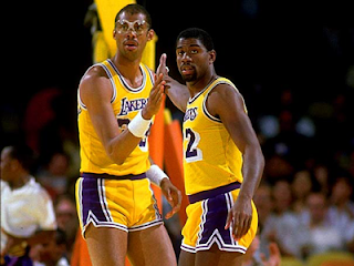 Kareem Abdul Jabbar y Magic Johnson