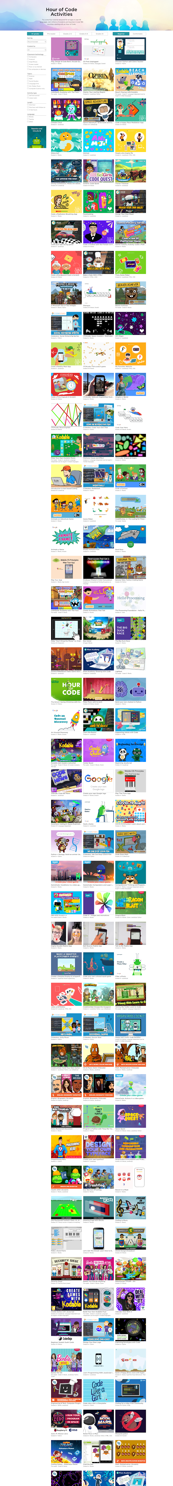 Hour of Code Activities di Code.org Untuk Bermain Sambil Belajar Coding di Rumah