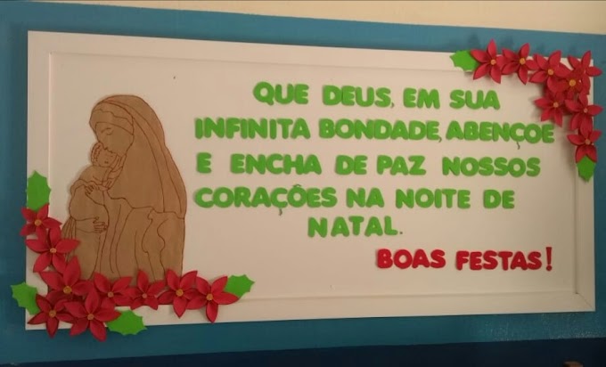 ESTUDANTES DE VARGEM DO CEDRO CRIAM PAINÉIS NATALINOS COM MOTIVAÇÃO BÍBLICA