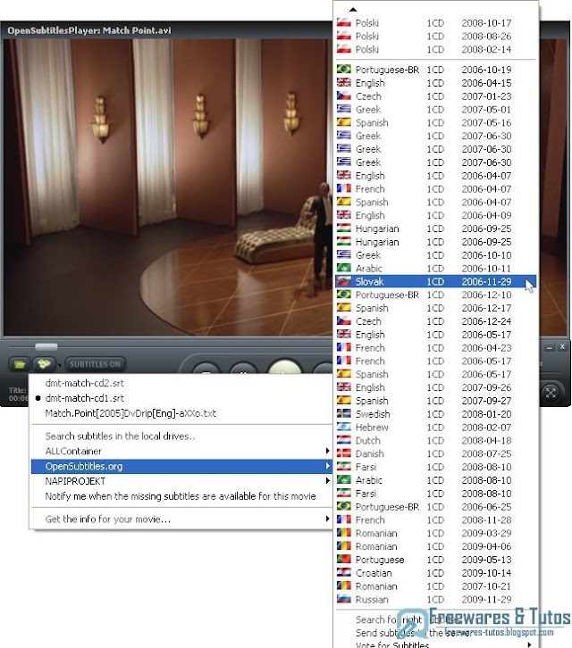 OpenSubtitles Player : un lecteur de vidéos spécialisé dans le téléchargement  des sous-titres