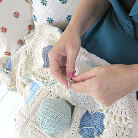 byHaafner, crochet, work in progress, blanket, circles,