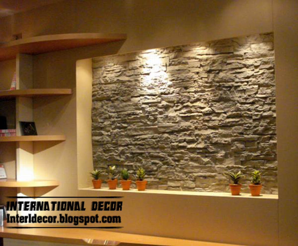 Interior stone wall  tiles  designs ideas Modern stone tiles 