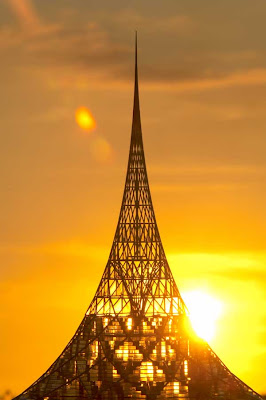 Crystal island tower in moscow