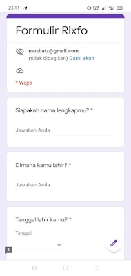 Cara membuat google form di hp