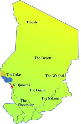 map of chad in africa. Map of Chad, Africa