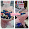 Handbouquet Mawar Biru mix Pink