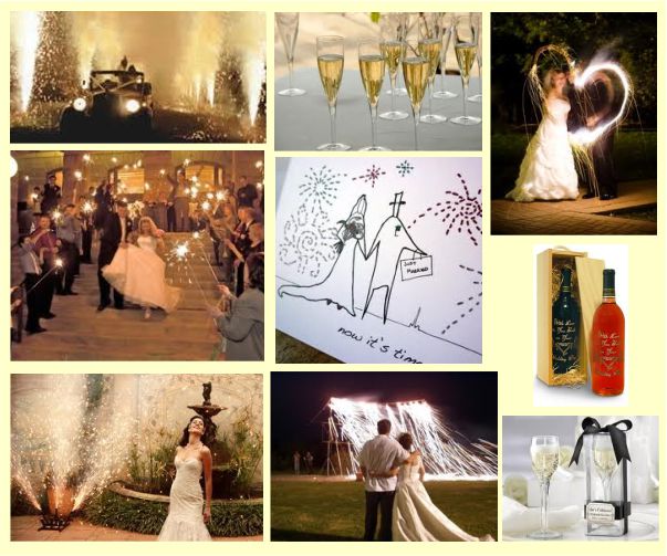 Sparkle their night with wine and fireworks Perfect for wedding or an 