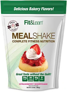 Fit & Lean Meal Shake Fat Burning Meal Replacement with Protein, Fiber, Probiotics and Organic Fruits & Vegetables and Green Tea for Weight Loss, Cookies and Cream, 1lb, 10 Servings Per Container