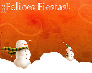 Felices fiestas dos muñecos de nieve