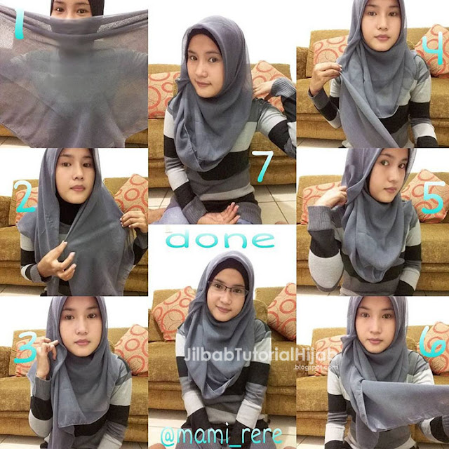 Tutorial Hijab Segi Empat untuk Sehari-hari simple untuk ke kantor