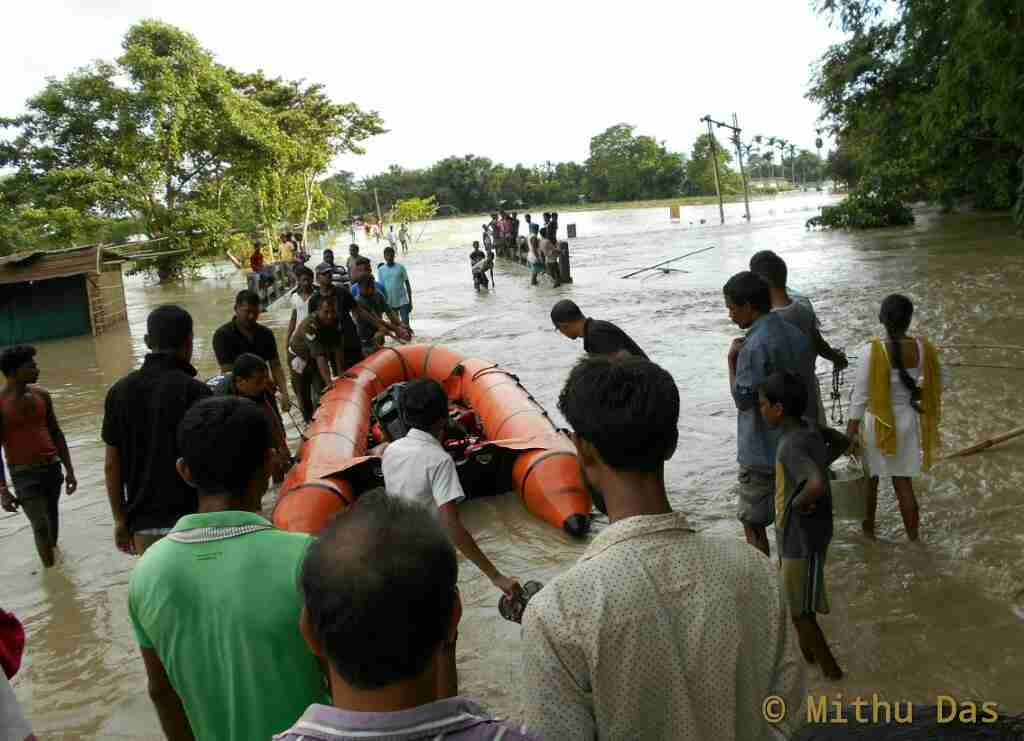 Rescue team at work, Kathkotia, Golaghaty