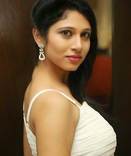 Vandhitha Spicy In White Dress Stills