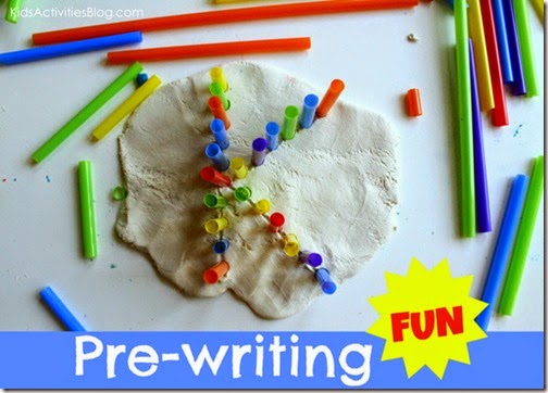 Practice making letters with straws #alphabet #preschool