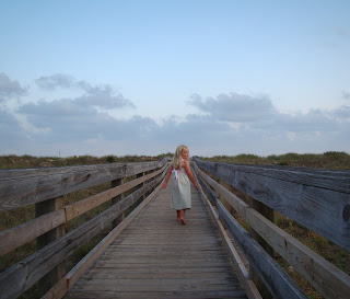 Libs on the walkway to the beach. How the fuck is she this big already?