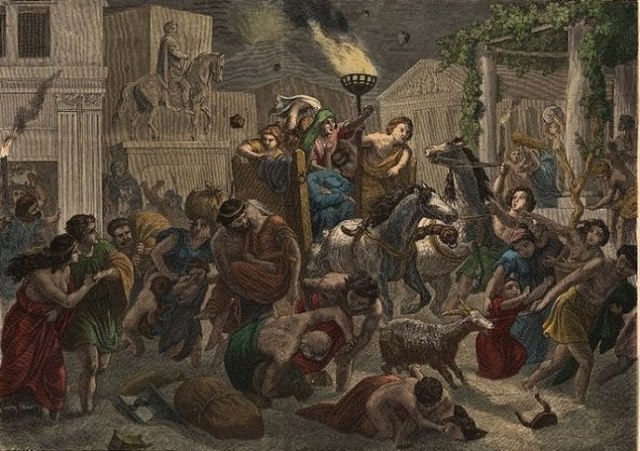 Erupción del Vesubio sobre Pompeya
