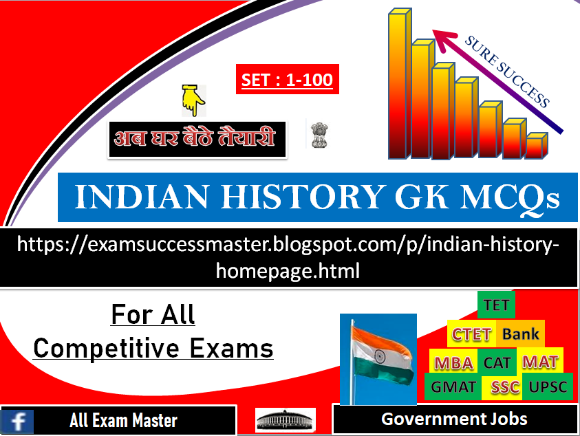 Indian History GK (MCQs) Multiple Choice Questions