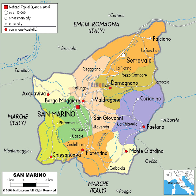 Republic of San Marino Map