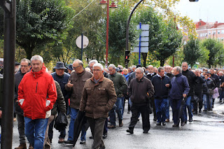 Manifestación de pensionistas en Barakaldo