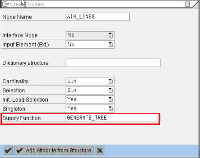 Supply function in web dynpro