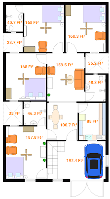 House plan (30×50)ft map 1500sqft ghar ka naksha