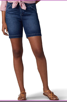 women's stretch denim shorts