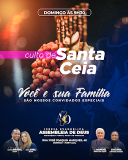 CRIAÇÃO DE BANNER CULTO DE SANTA CEIA PARA IGREJA ASSEMBLEIA DE DEUS