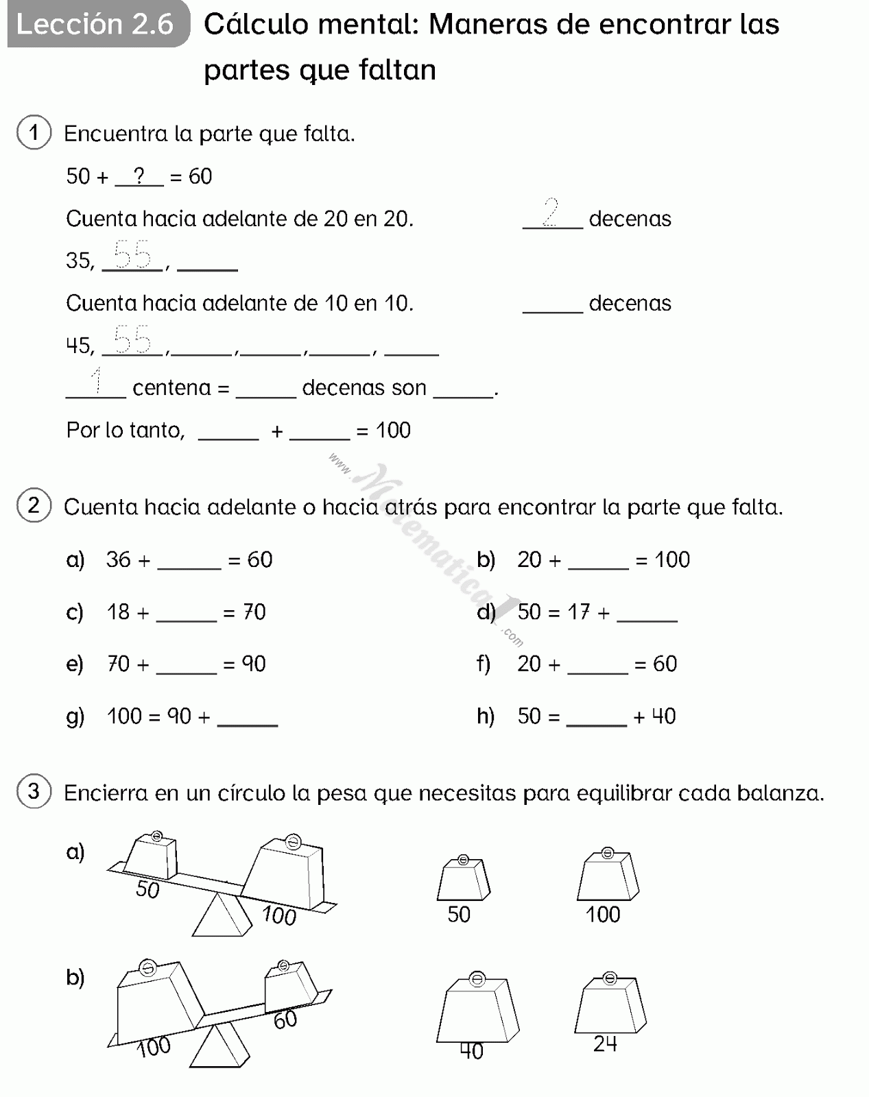 CALCULO MENTAL EJEMPLOS RESUELTOS DE MATEMATICA 3-TERCERO BASICO PDF