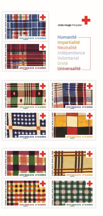 Philatélie, carnet de timbres Croix-Rouge fançaise