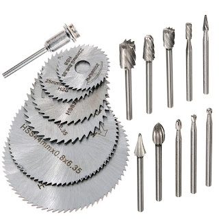 Burr Bit HSS Saw Blade Rotary HS Cut Carve Rasp Shank Burs Mandrel Root Dremel Set Tool