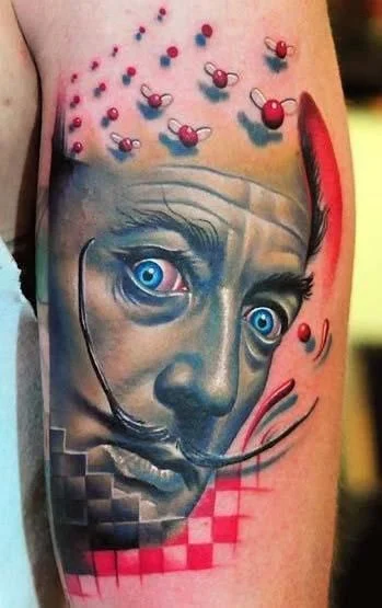 tatuaje de salvador Dali