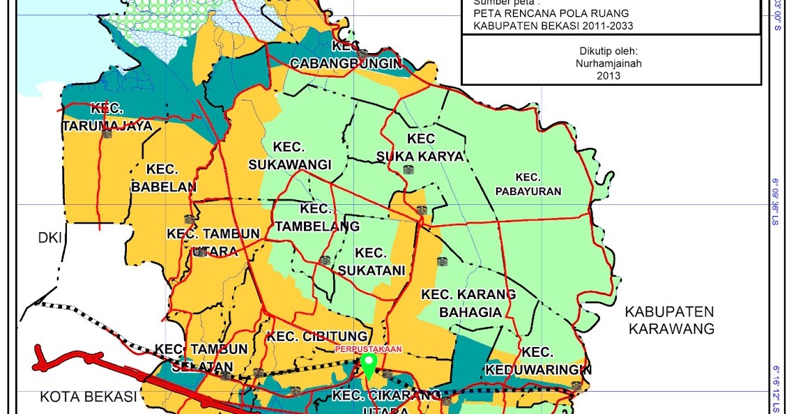  Peta  Kabupaten  Bekasi 