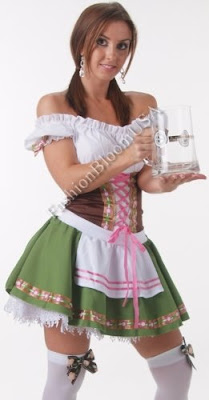 Blond girl sexy maid halloween dress 3