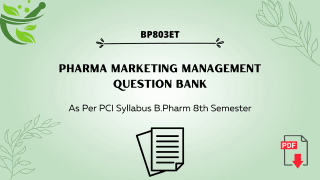 Pharma-Marketing-Management-b-pharm-Question-Bank-cover-image
