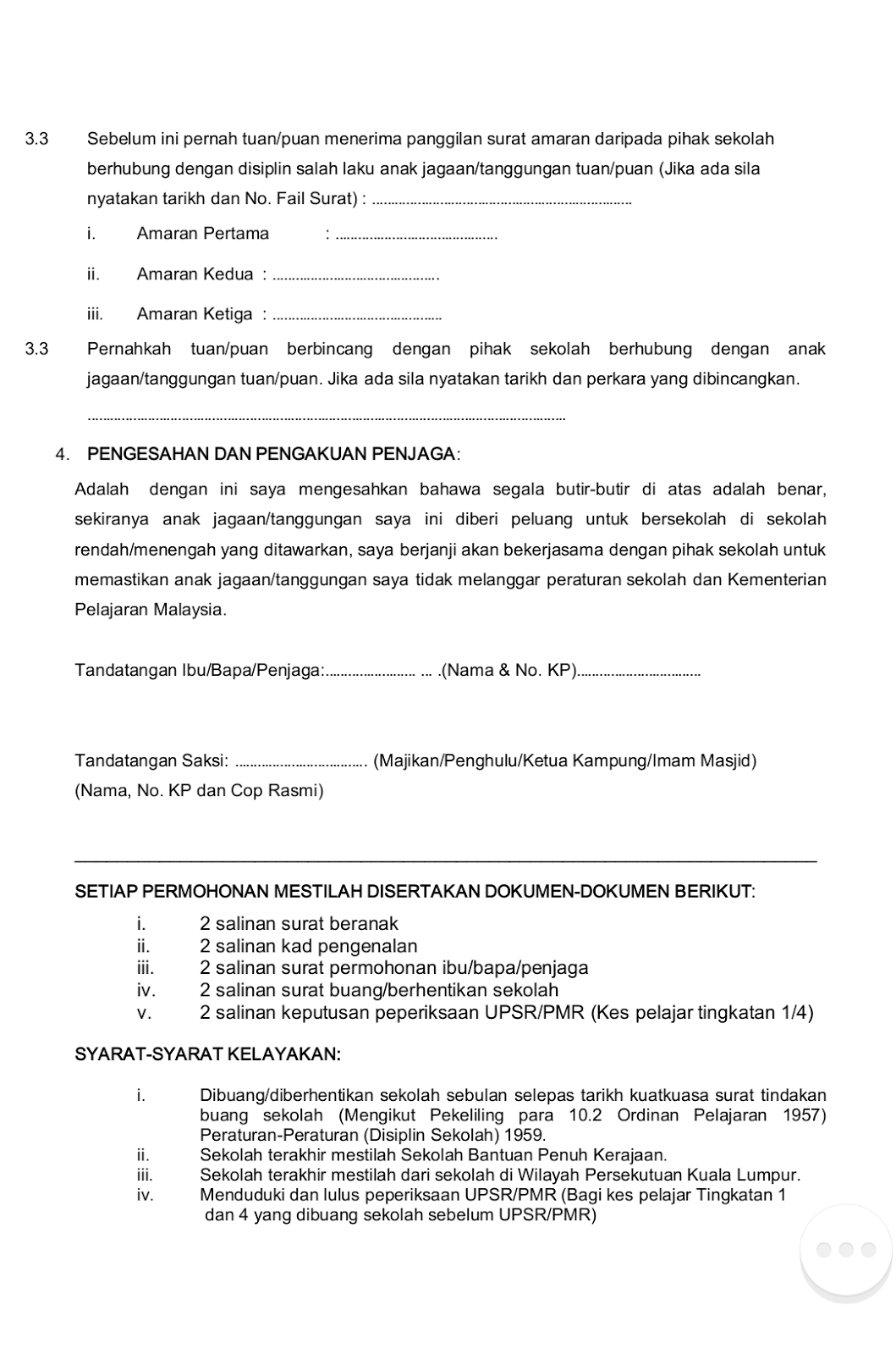 Contoh Surat Amaran Tidak Hadir Sekolah