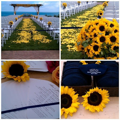 Navy Blue Wedding Decorations on The Secret Life Of Flowers  Sunflower Wedding